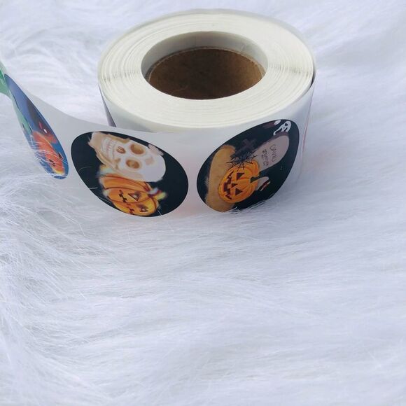 Brand New Halloween Sticker Roll - 500 Pieces 8 Designs Happy Halloween … - Picture 10 of 10